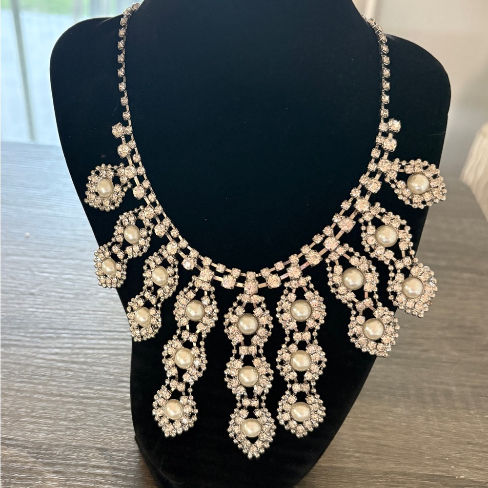 Silver and Pearl Necklace